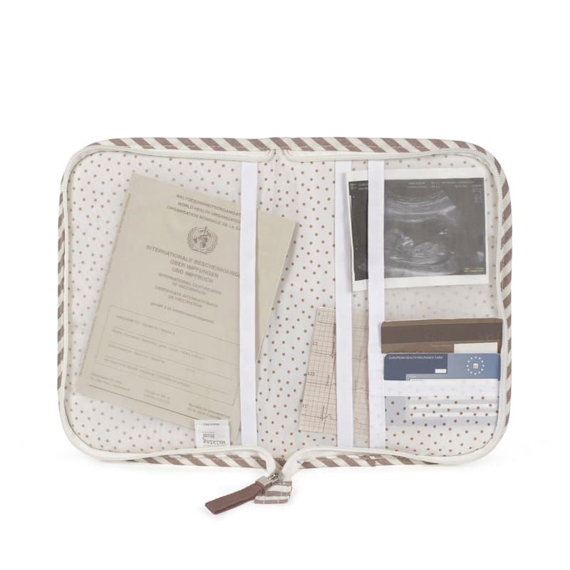 Portadocumentos praliné rayas moka