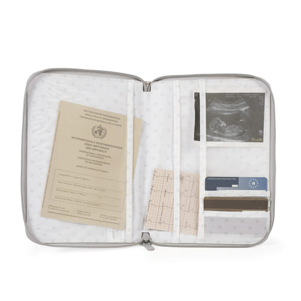 Portadocumentos Little Bloom Vichy gris