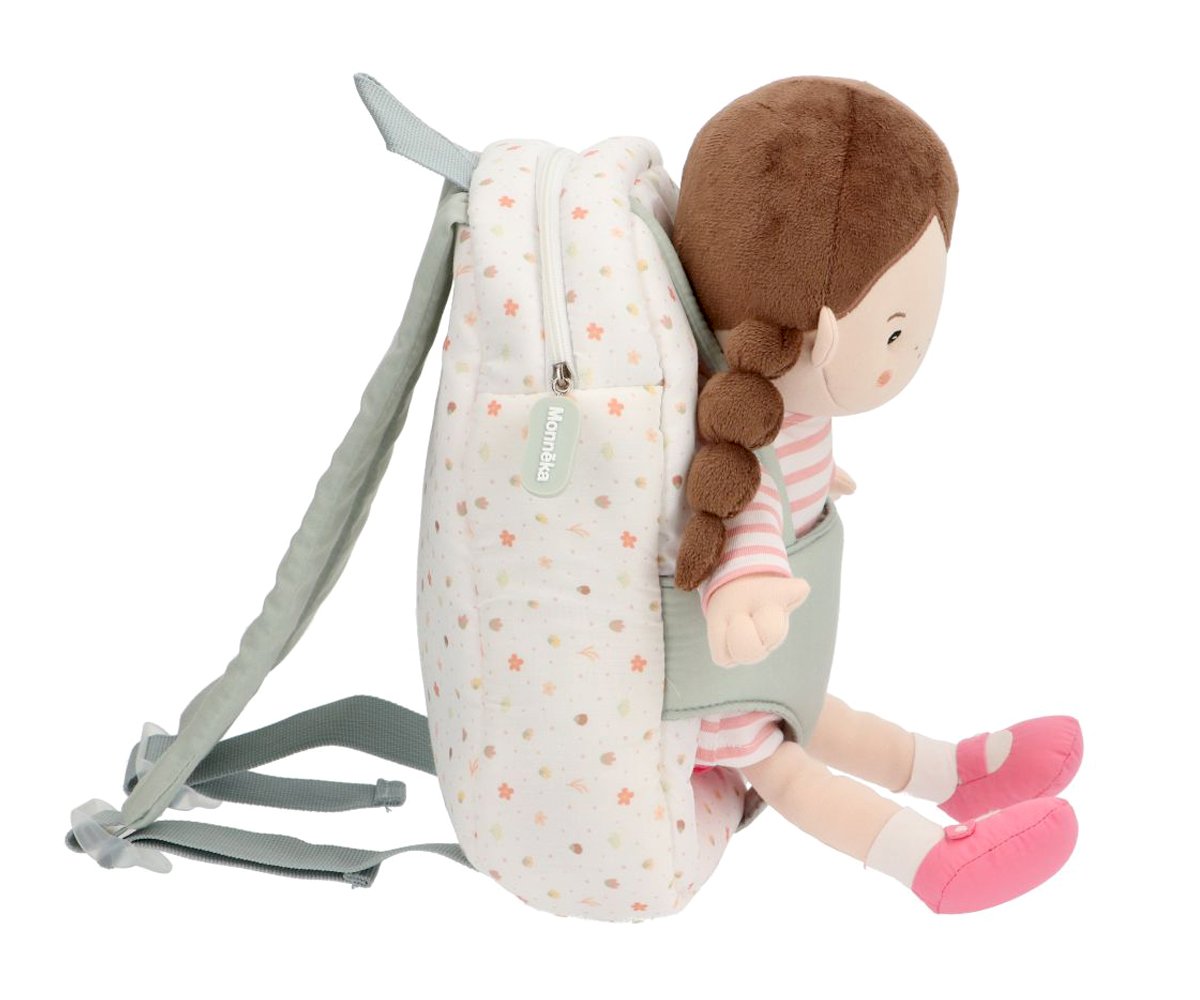 Mochila para muñecas Strawberries verde