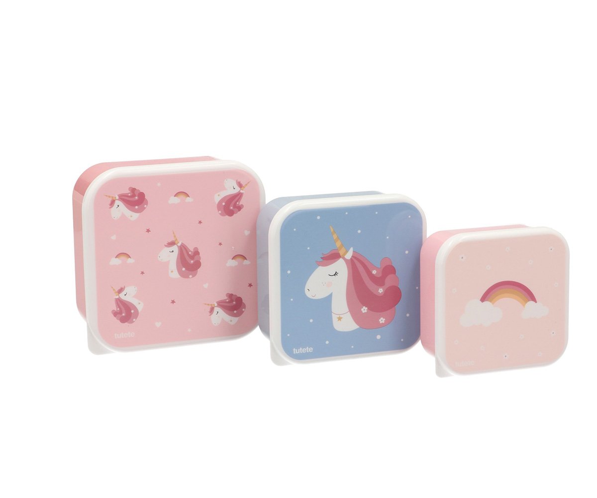 Set 3 cajitas unicorn