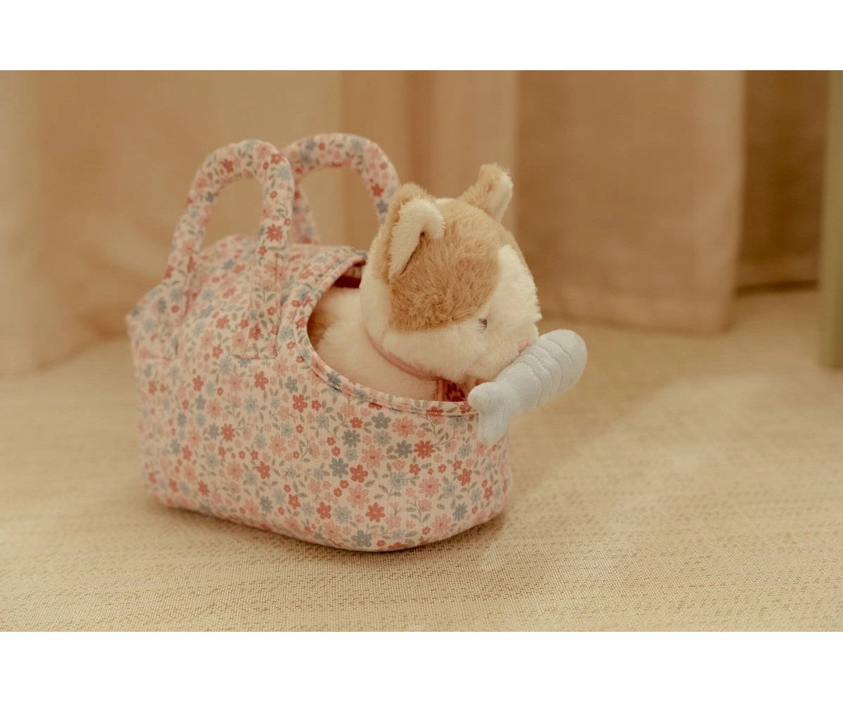 Gatito de peluche con bolsa de trasporte