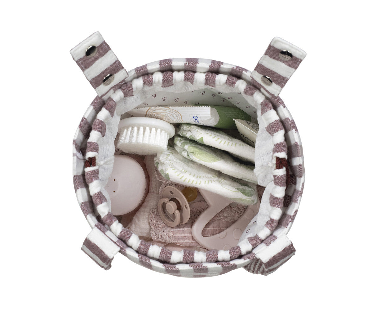 Bolsa Bucket Cherry rayas