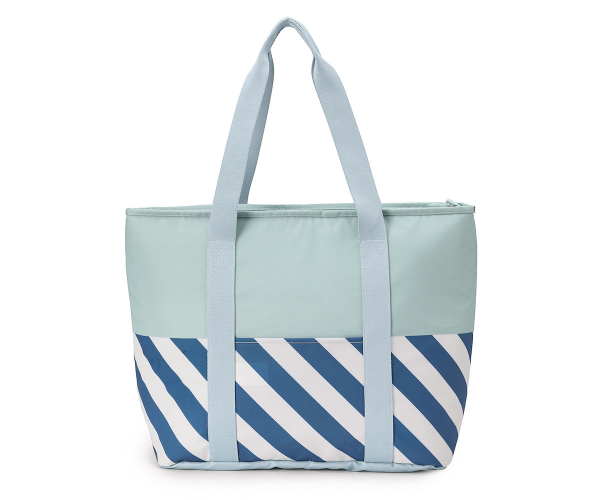 Bolso nevera rayas azules