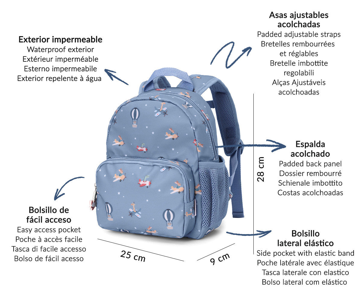 Mochila infantil planes