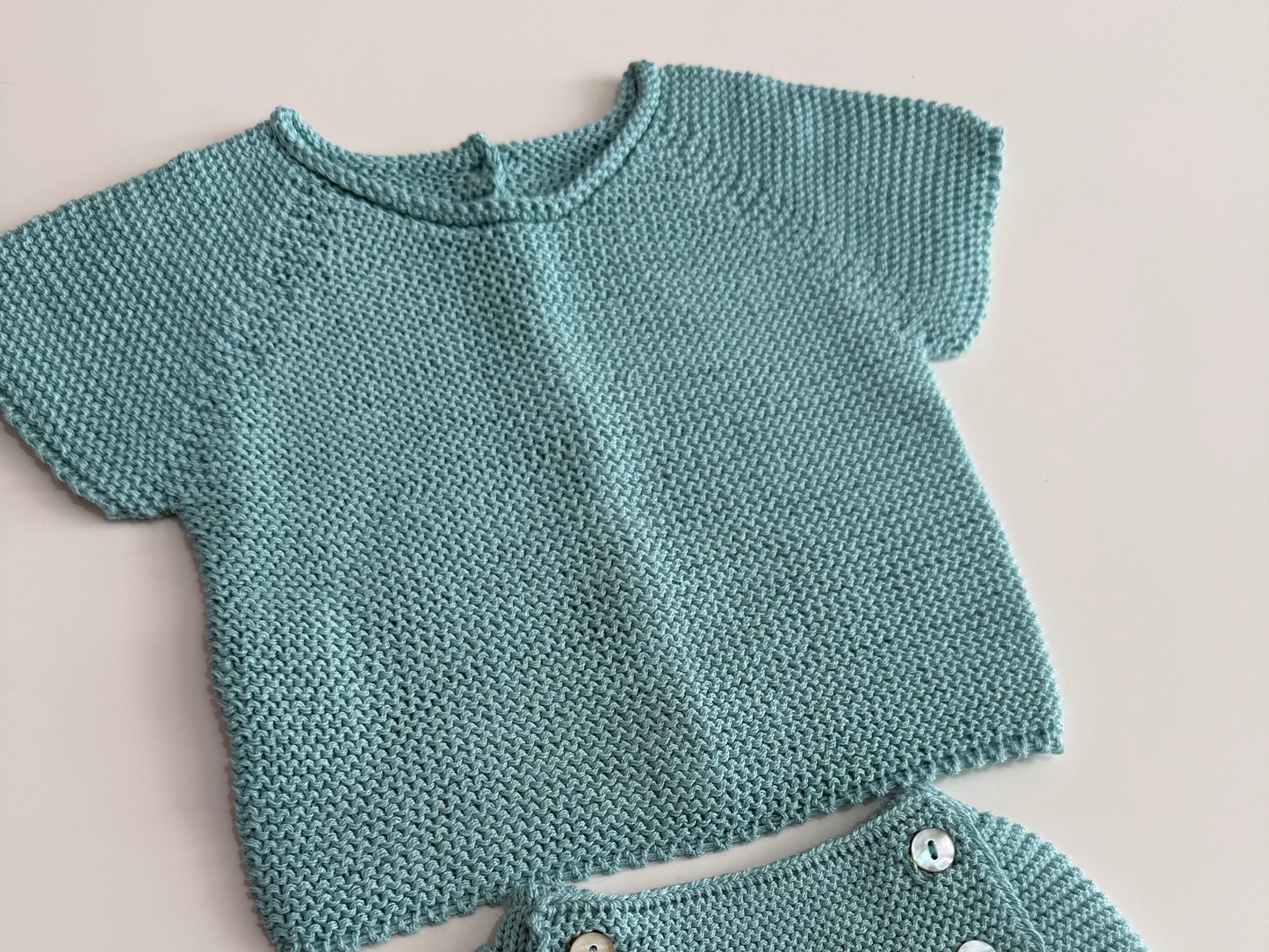 Jersey manga corta verde agua