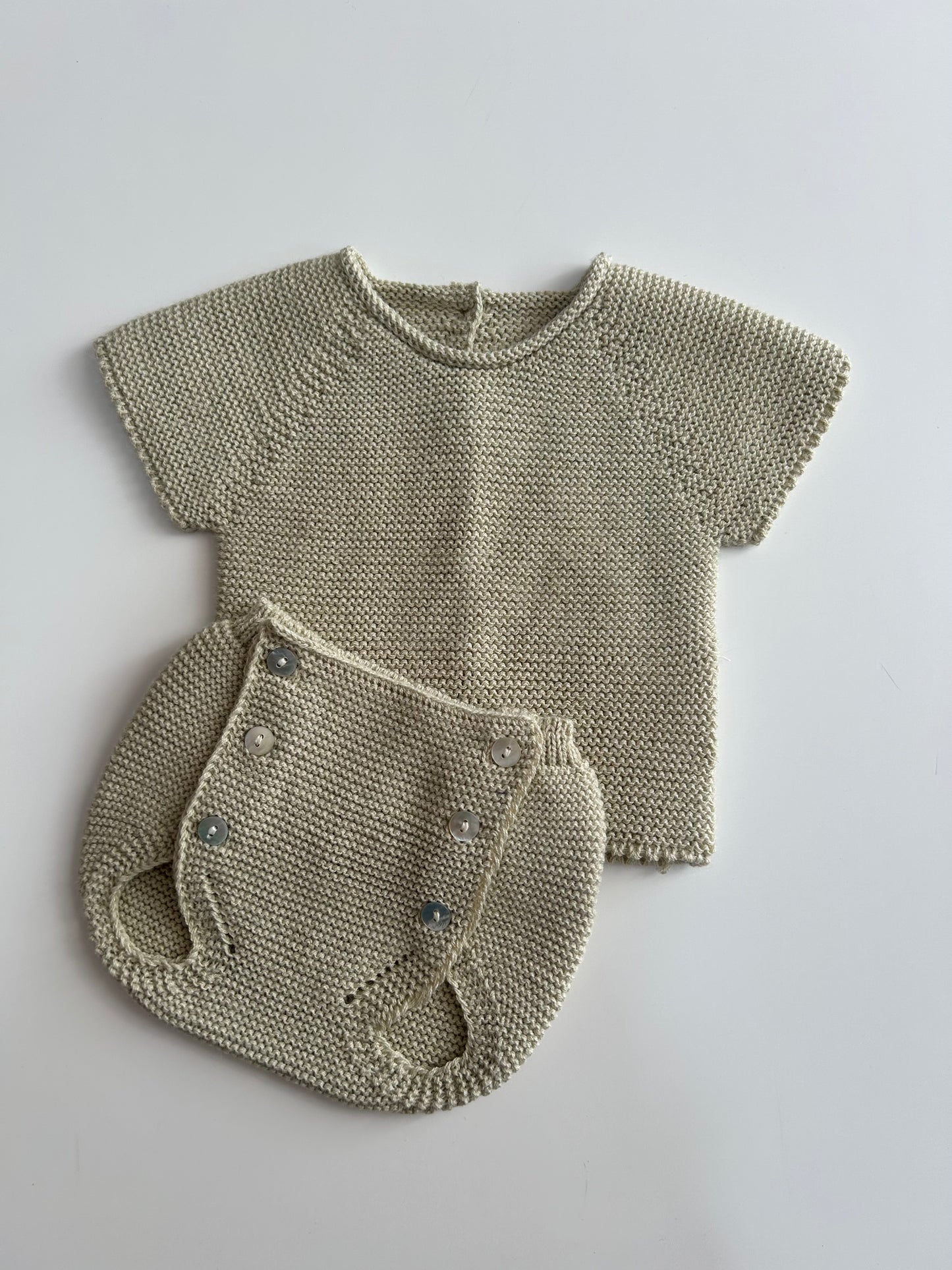 Jersey manga corta beige