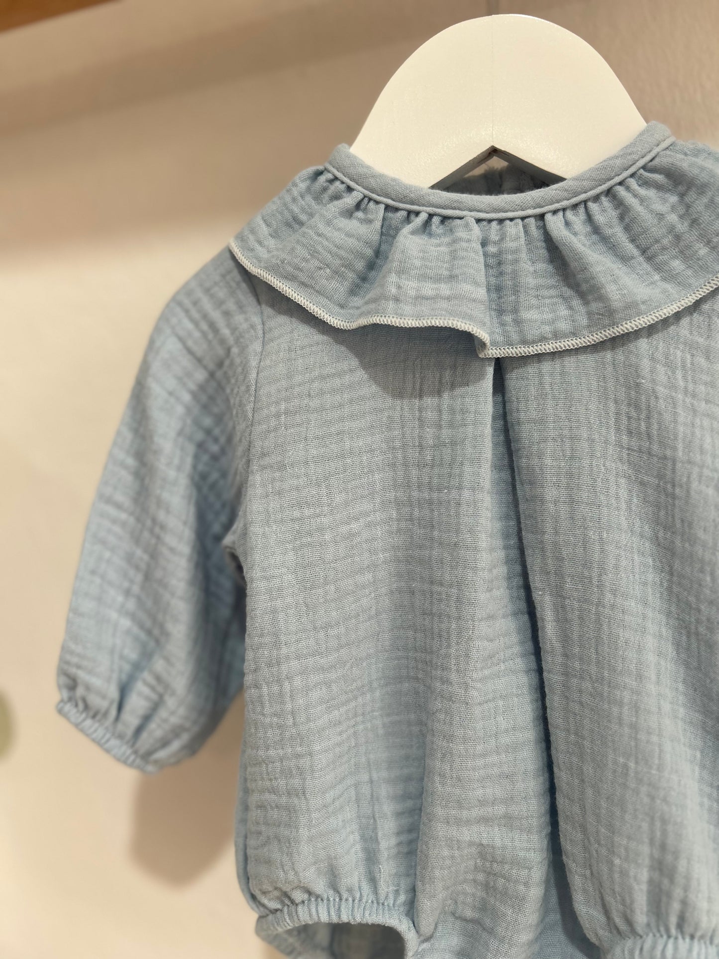 Pelele bambula celeste