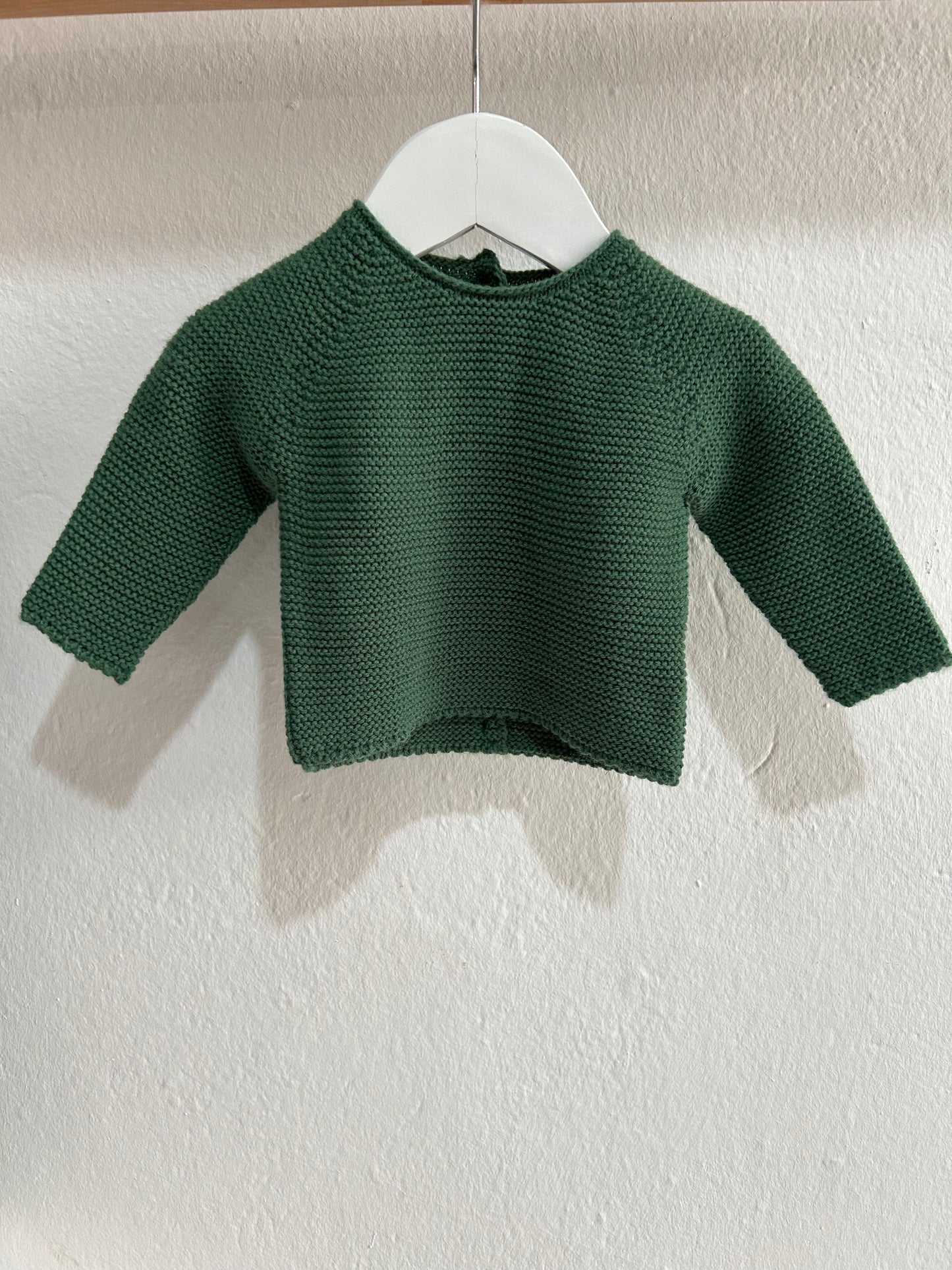 Jersey de punto verde botella