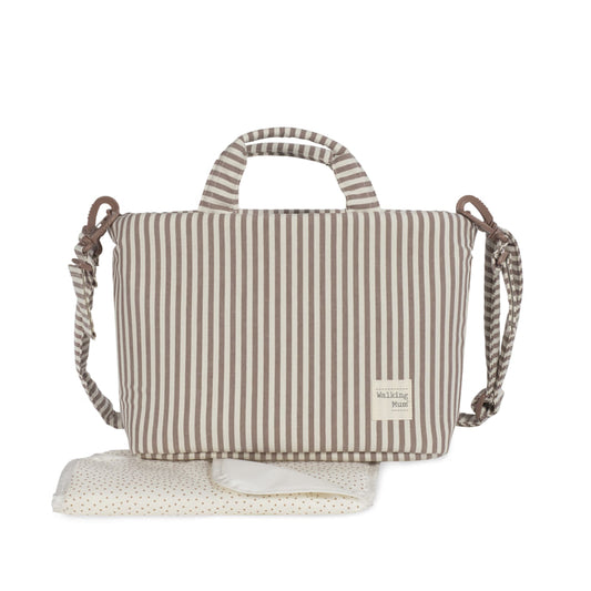Bolsa canastilla Praliné Rayas Moka
