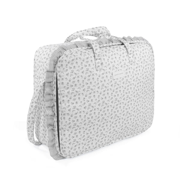 Maleta little Bloom Flor Gris