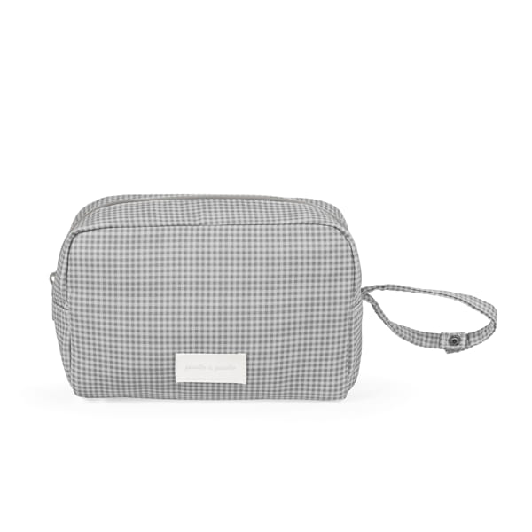 Neceser Little bloom Vichy gris