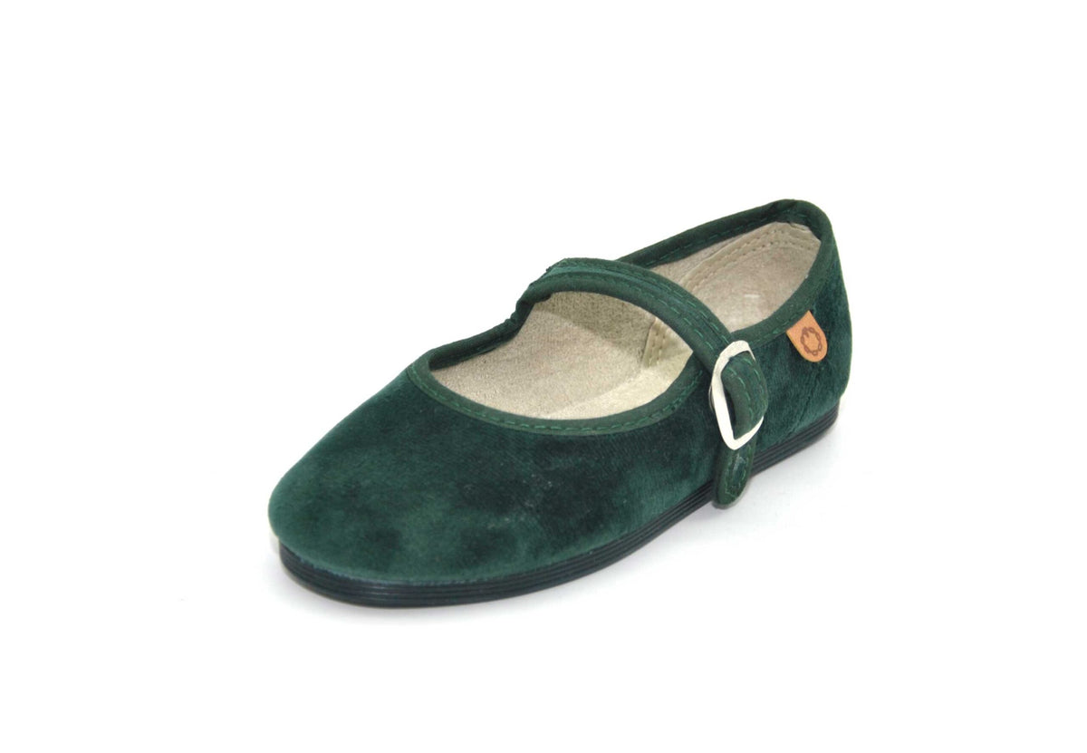 Mercedita verde botella tereciopelo