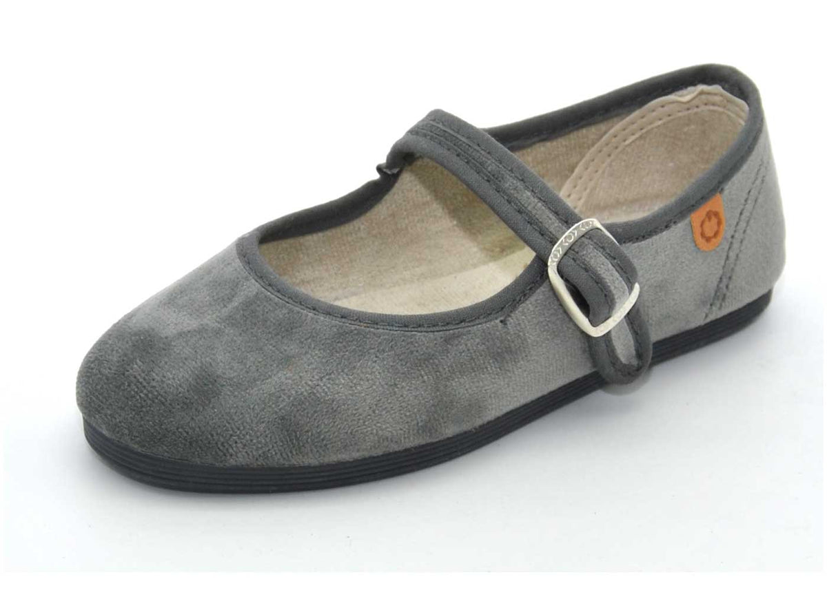 Mercedita gris terciopelo
