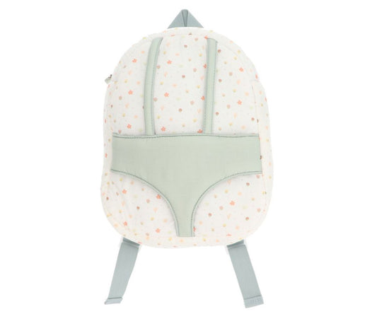 Mochila para muñecas Strawberries verde