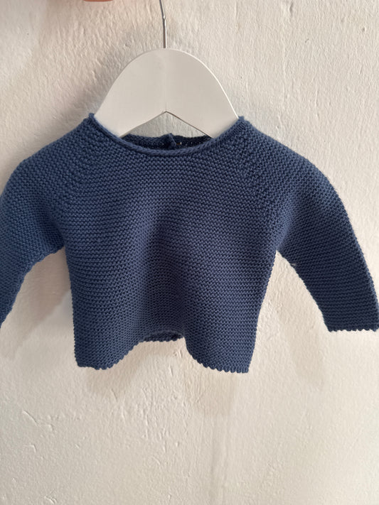 Jersey de punto azul noche