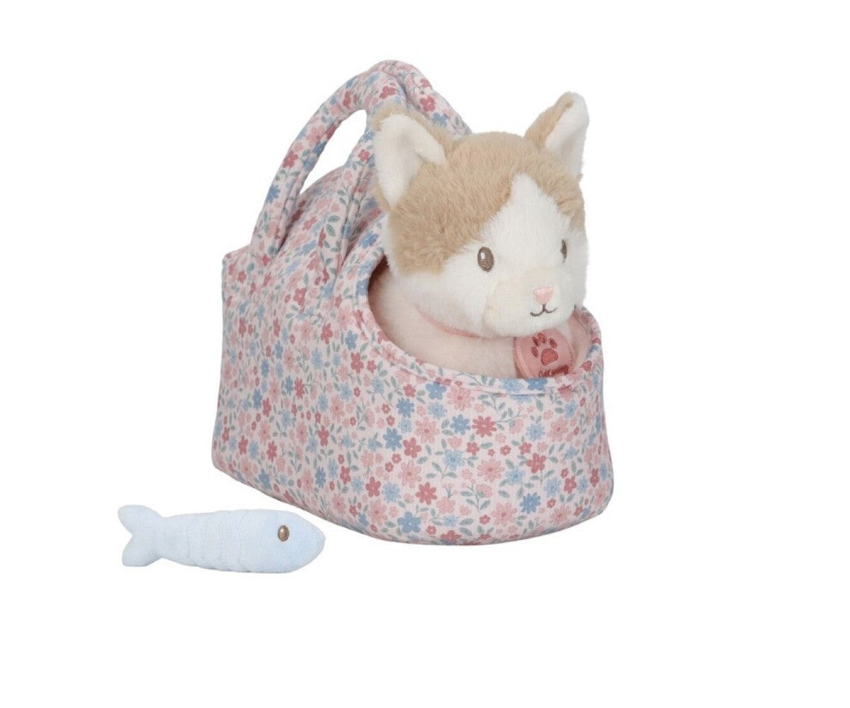 Gatito de peluche con bolsa de trasporte
