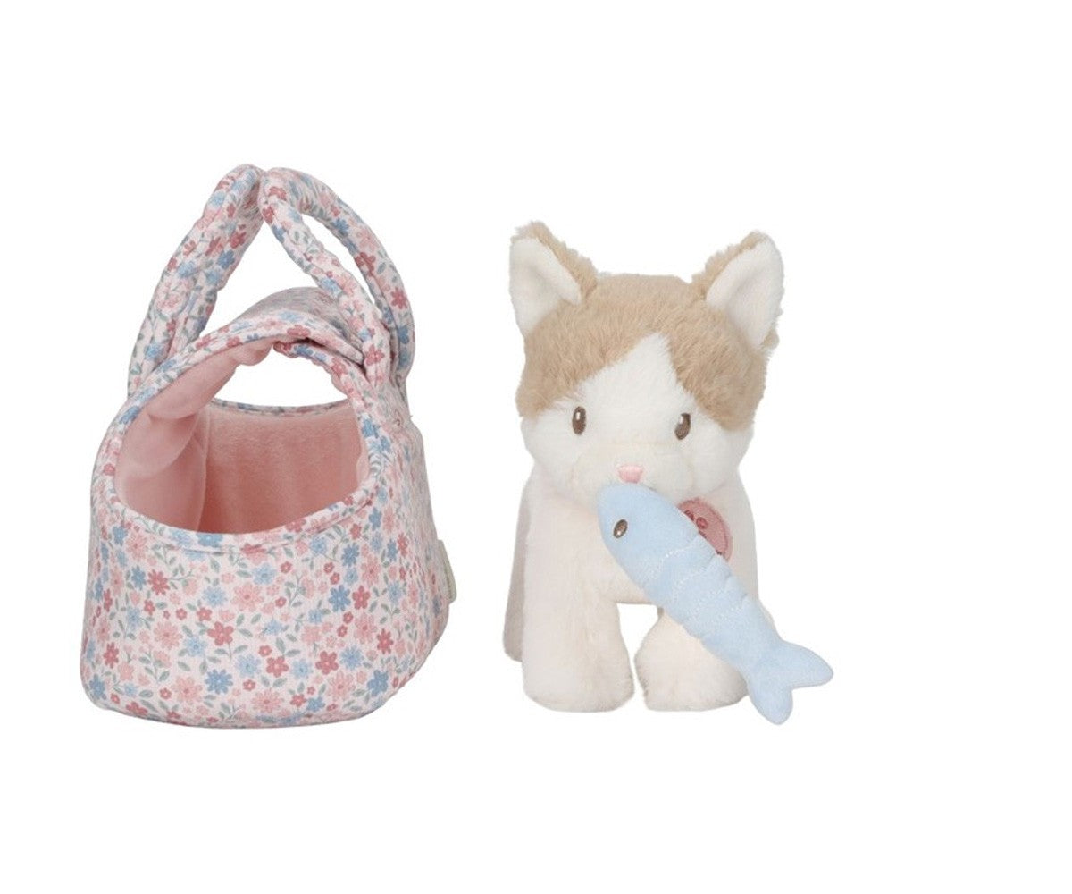 Gatito de peluche con bolsa de trasporte