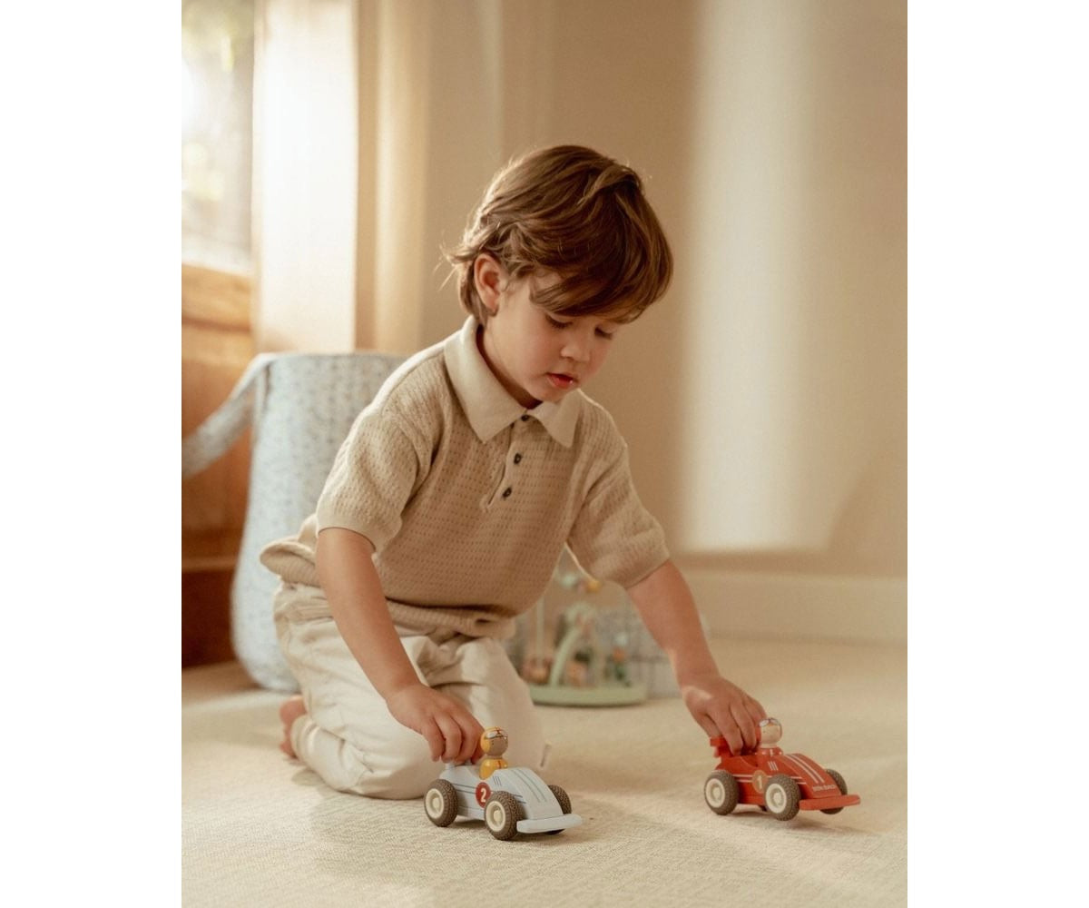 Set de coches de carrera retroceso