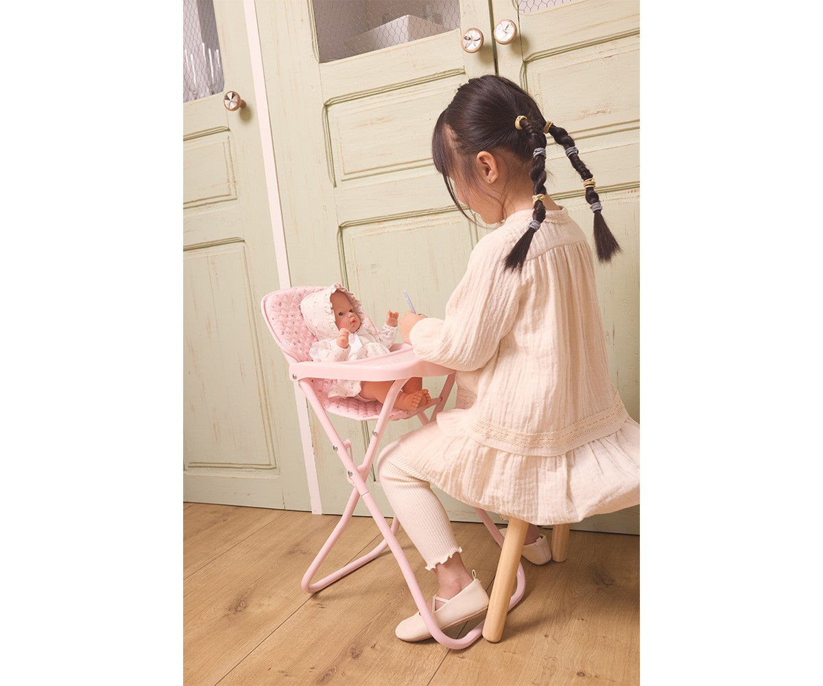 Trona para muñecas de flores