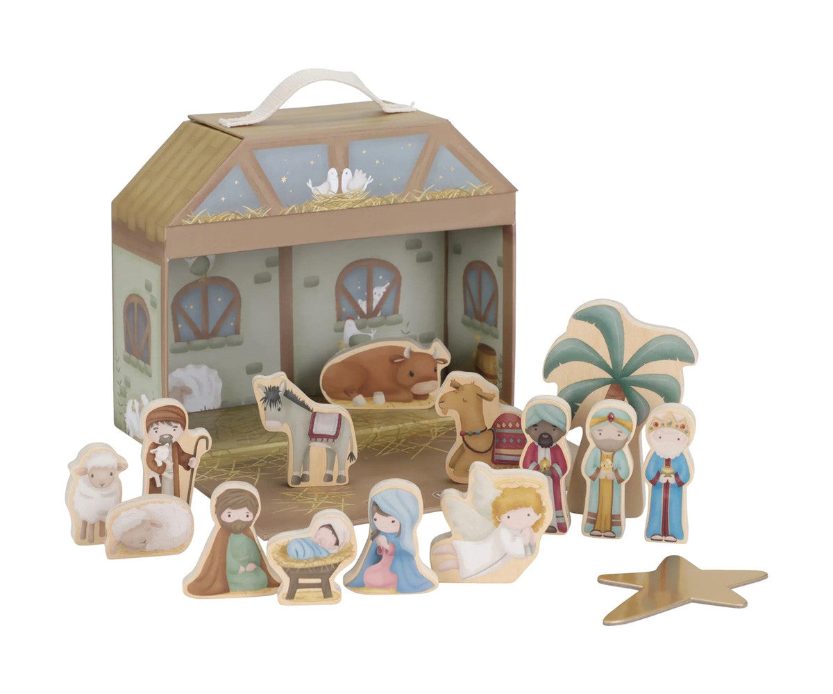 Portál de belén de madera