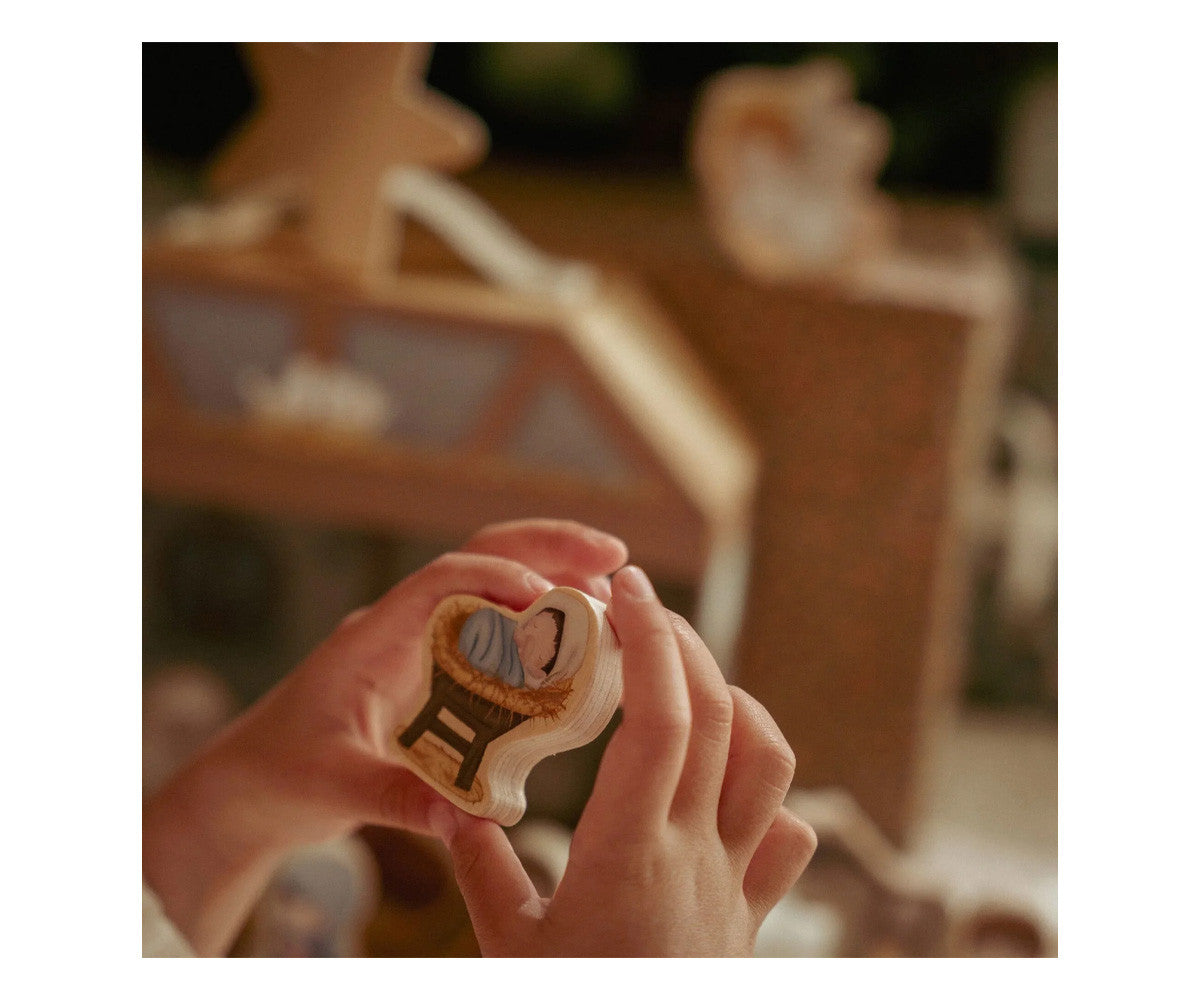 Portál de belén de madera