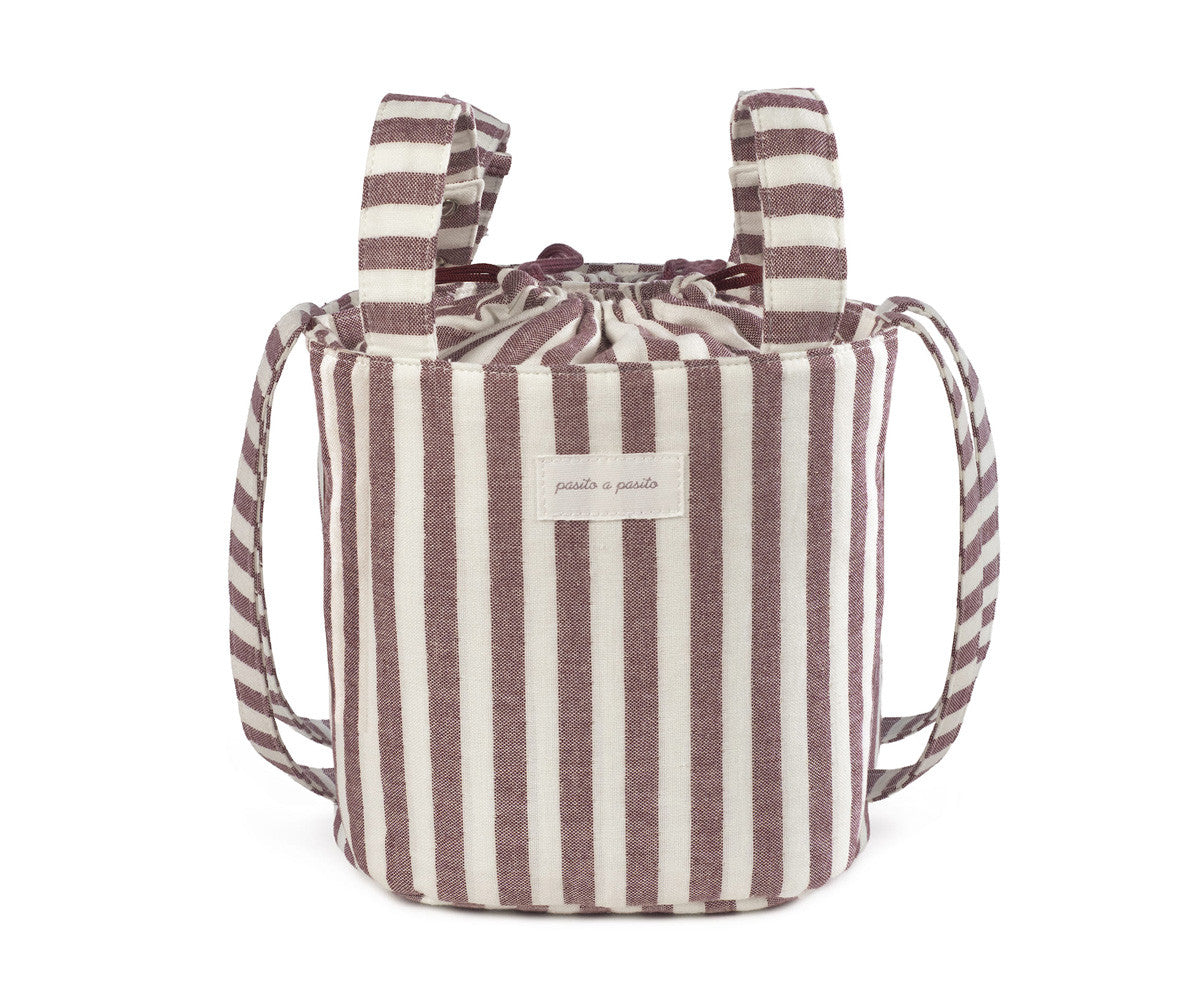 Bolsa Bucket Cherry rayas