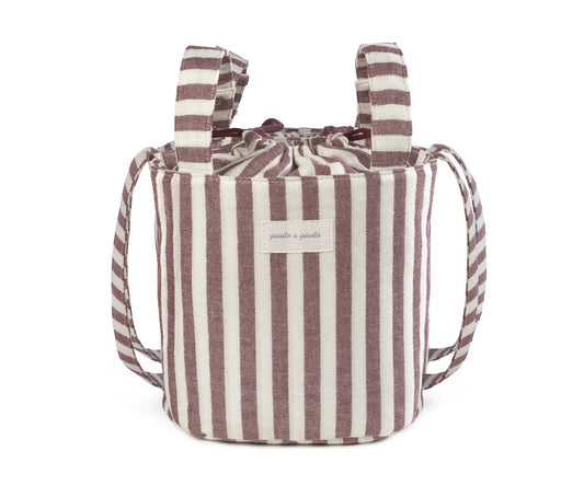 Bolsa Bucket Cherry rayas