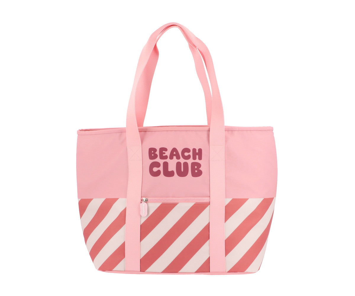 Bolso nevera rayas rosas