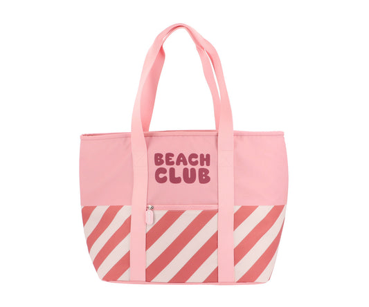 Bolso nevera rayas rosas