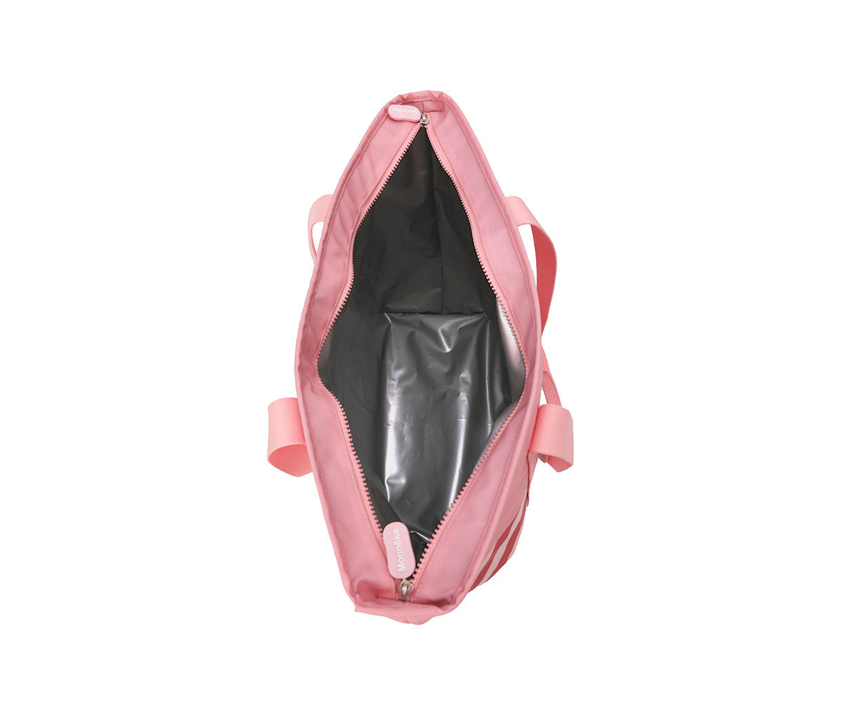 Bolso nevera rayas rosas