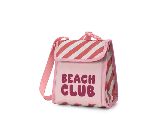 Bolsa de merienda térmica rayas rosas