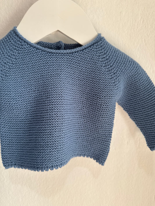 Jersey de punto azul francia