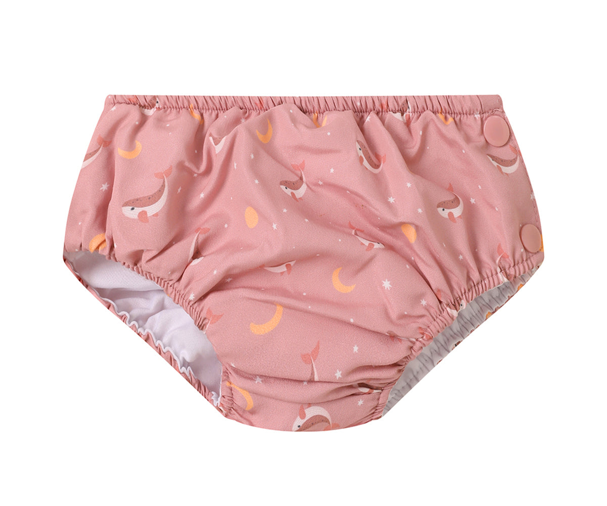 Bañador pañal volantes While Pink