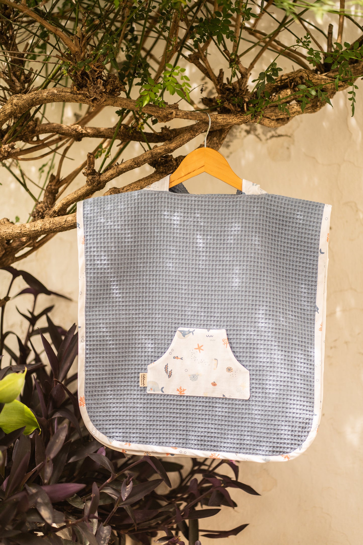 Poncho animales marinos azulón