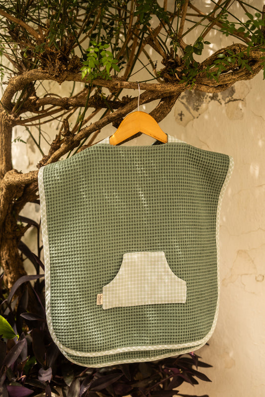 Poncho verde cuadro mint