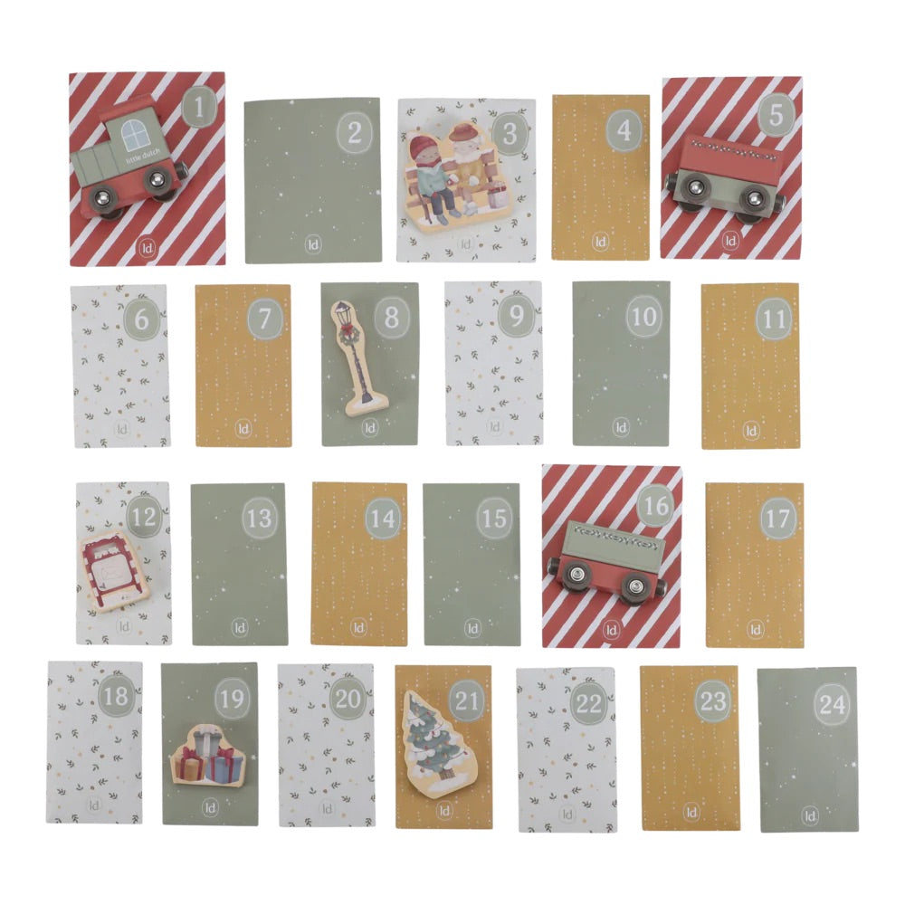 Caja de adviento tren de navidad