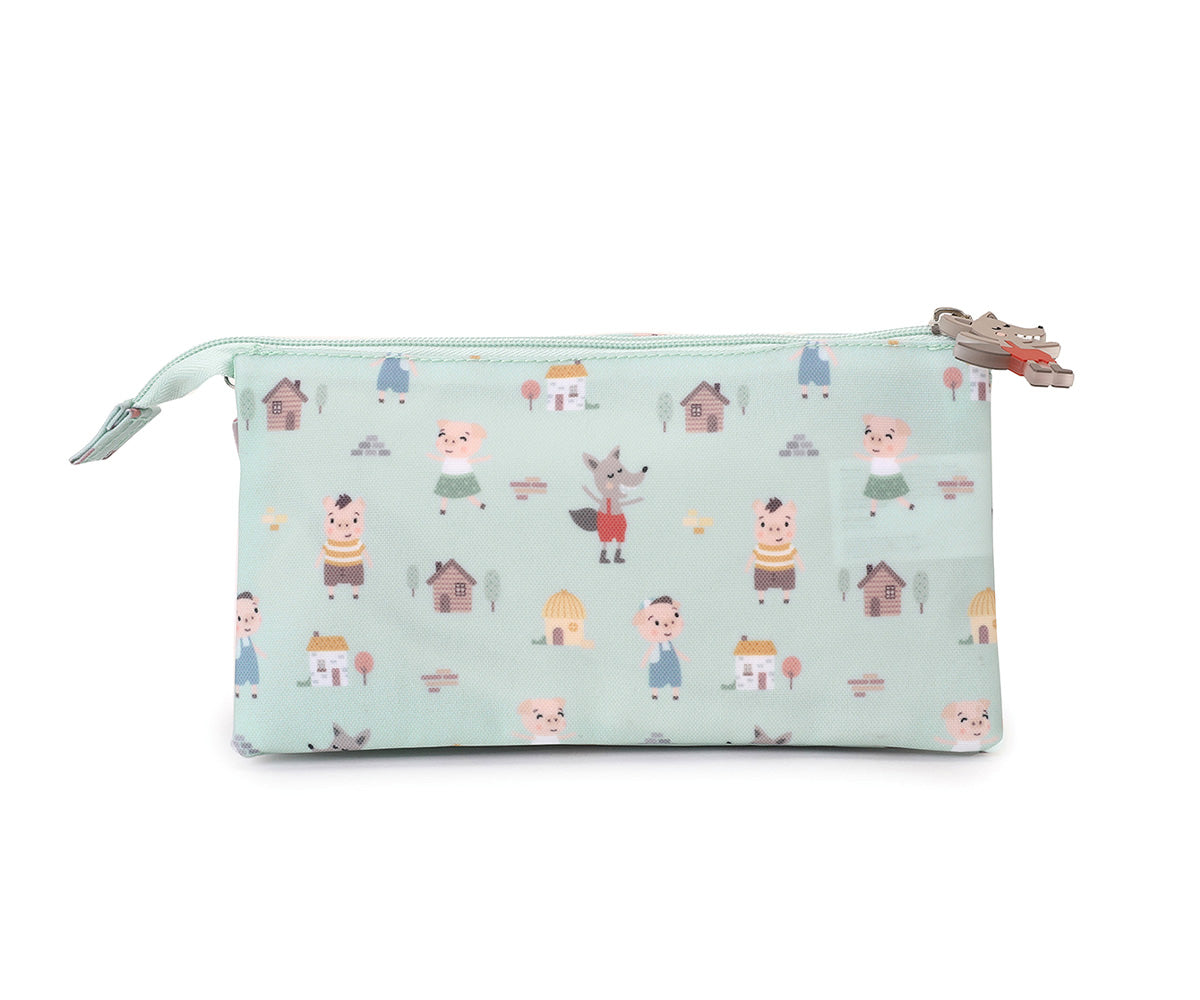 Estuche 3 compartimentos Three Little Pigs