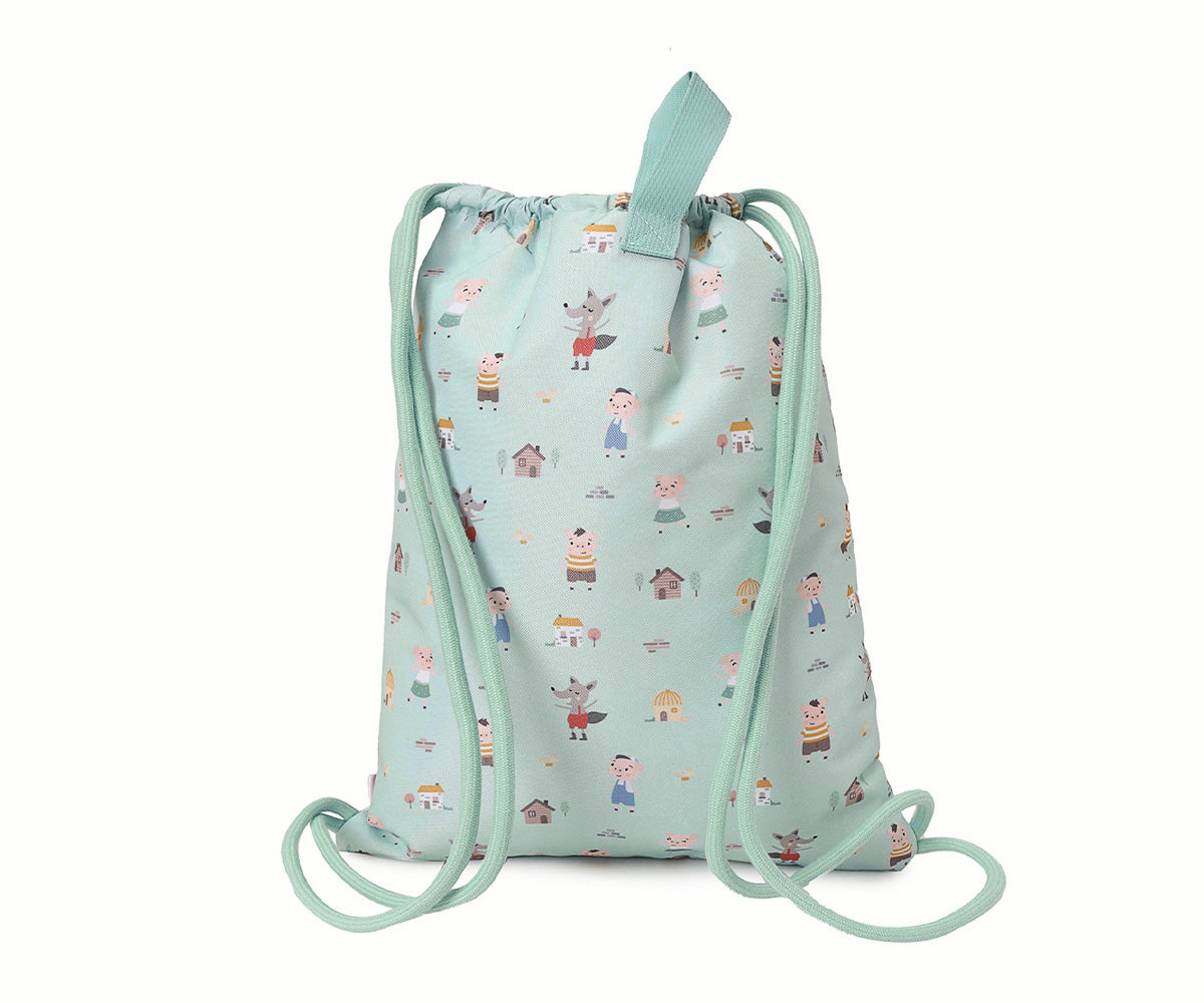 Mochila saco impermeable Los Tres Cerditos