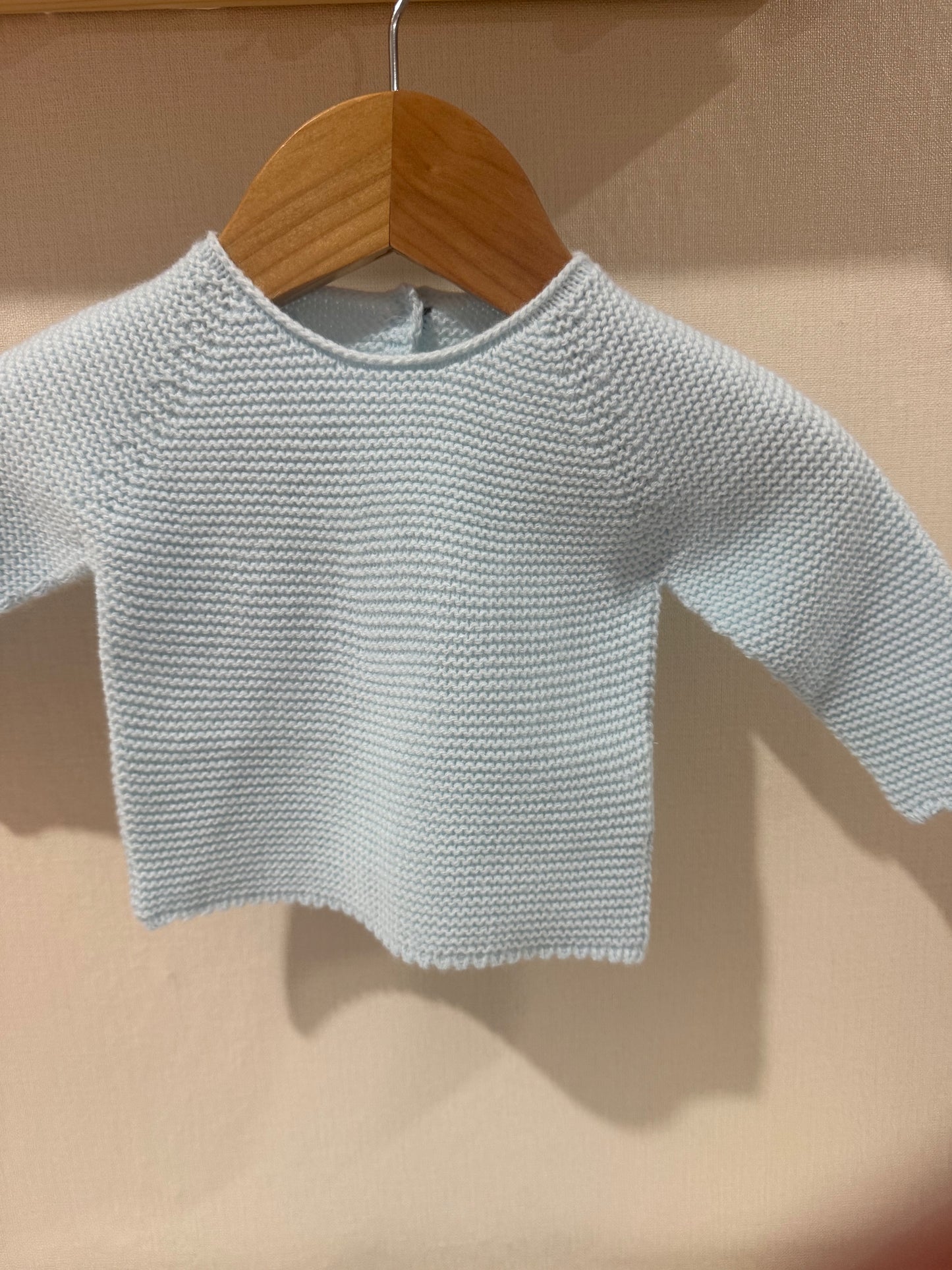 Jersey de punto azul bebé