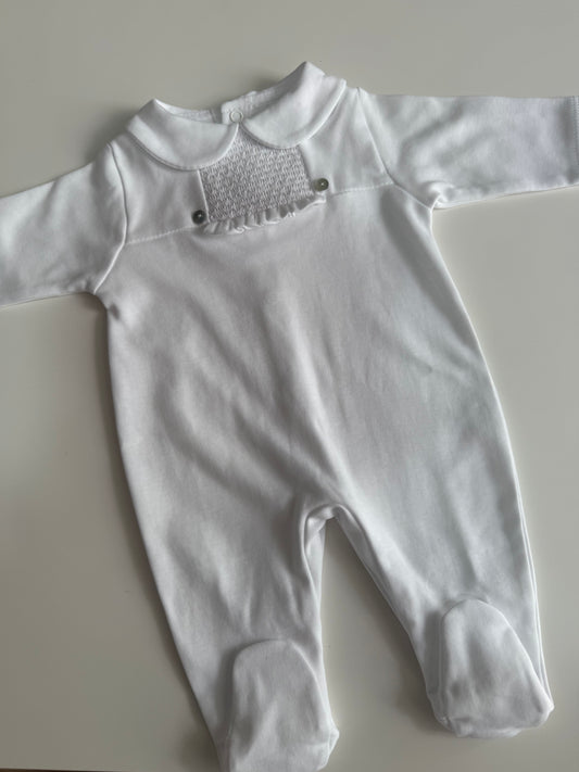 Pijama enterizo blanco 100% algodón