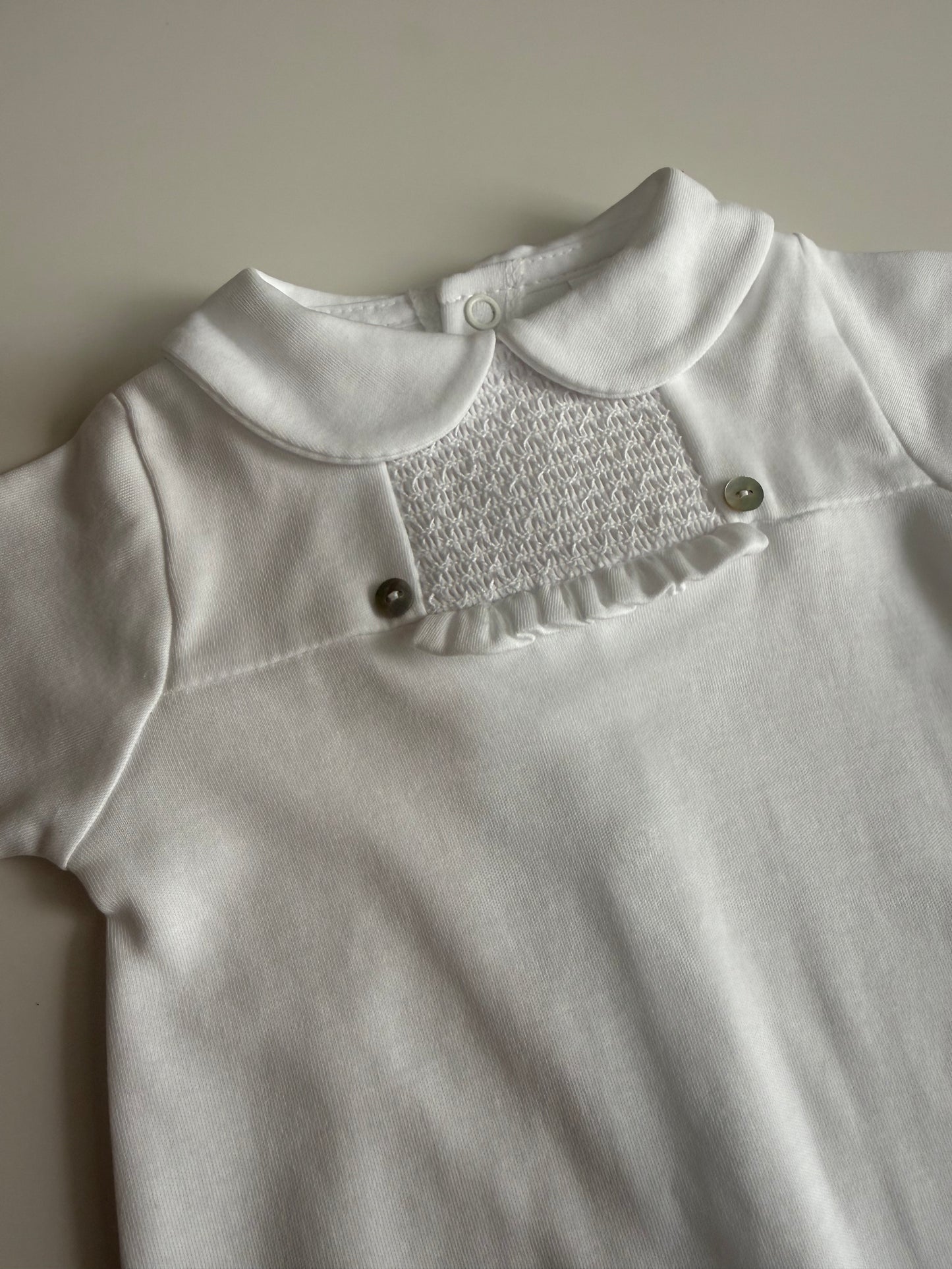 Pijama enterizo blanco 100% algodón