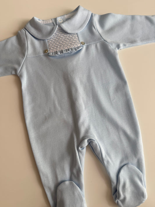 Pijama enterizo celeste 100% algodón