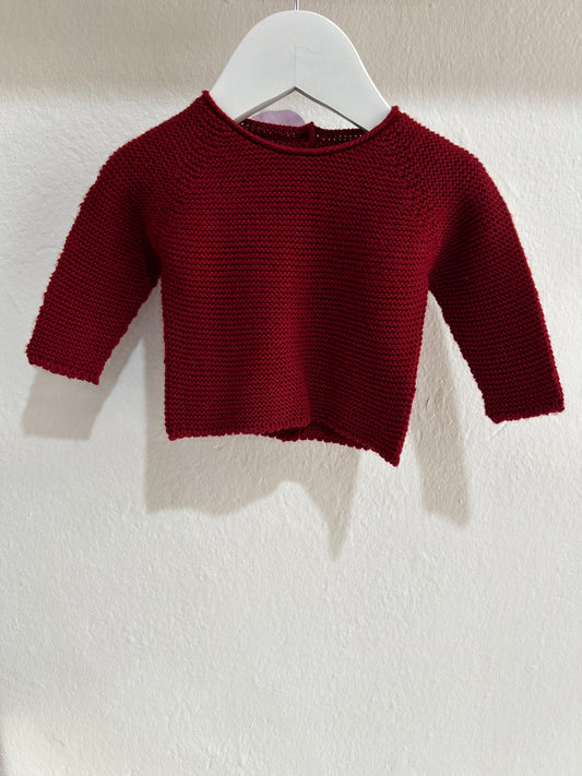 Jersey de punto burdeos