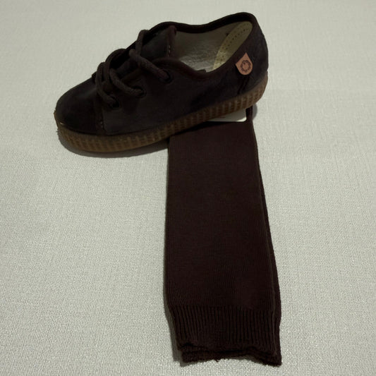 Deportiva marrón terciopelo