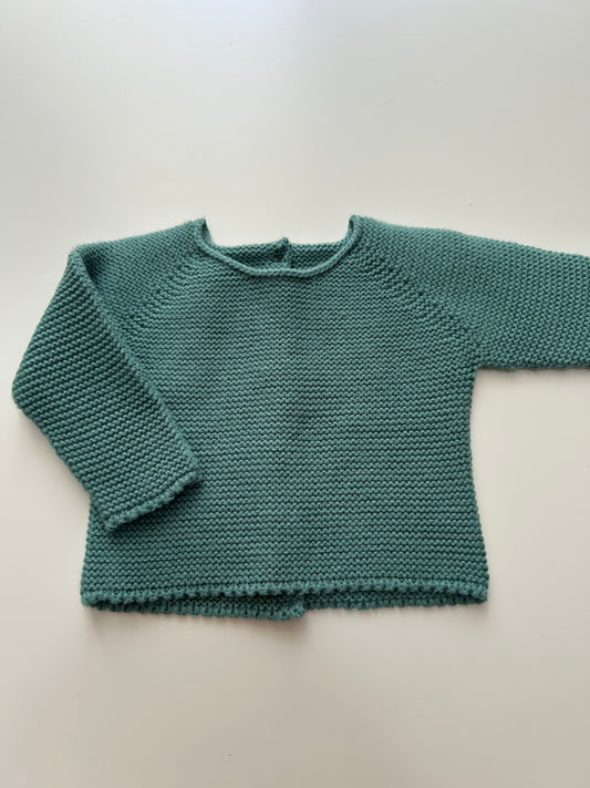 Jersey de punto verde agua
