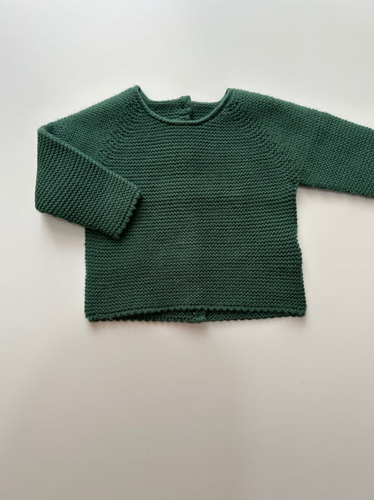 Jersey de punto verde botella