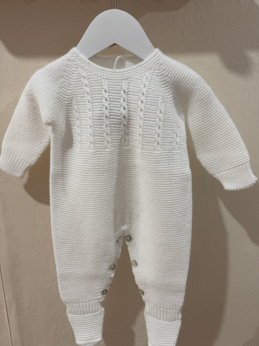 Pelele buzo ochitos blanco