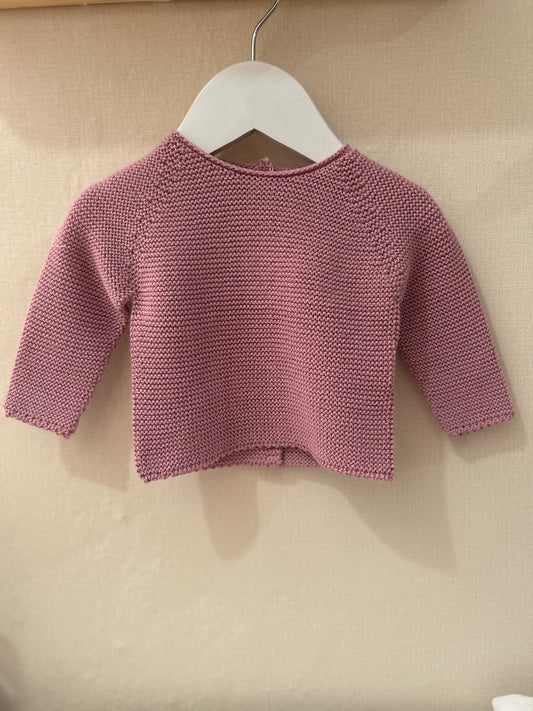 Jersey de hilo rosa empolvado