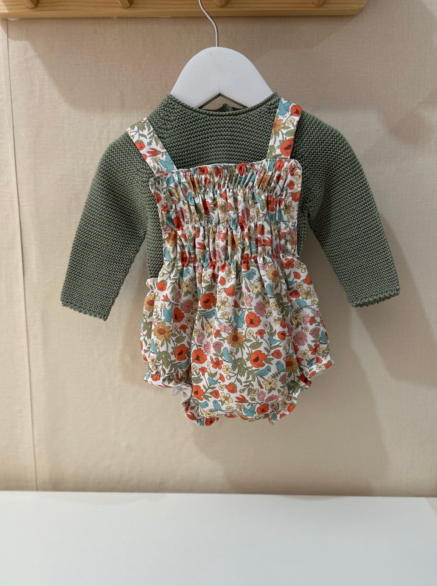 Jersey de hilo verde seco