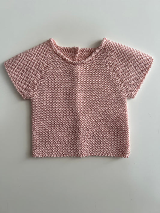 Jersey manga corta rosa claro